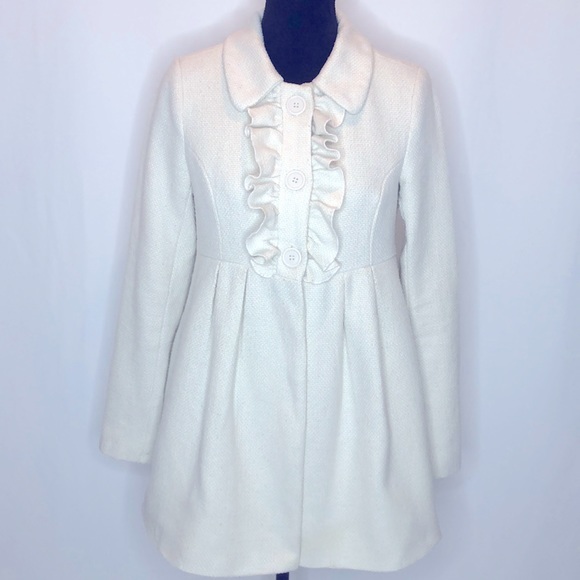 Urban Outfitters Jackets & Blazers - UO Pins & Needles Ivory Wool blend Pea Coat